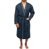 Ammann Morgenmantel Sweat Organic Cotton in Nightblue | Gr.: 56