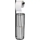 Loft42 | Toilettenpapierhalter Wiro Schwarz Metall 14x14x60 cm | NADUVI