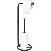 Loft42 | Toilettenpapierhalter Grant Schwarz Metall 14x14x58 cm | NADUVI