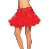 Leg avenue Petticoat Tüll rot - Rock für Faschingskostüm
