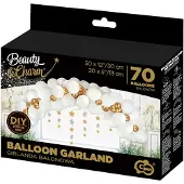 GoDan S.A Ballongirlande B&C Weiß Und Gold 70 Stück