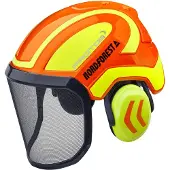 Protos Kopfschutz-Kombination Integral Forest orange-neongelb