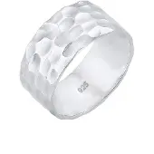 Elli Ring Basic Bandring Gehämmert Trend Cool 925 Silber Elli Silber