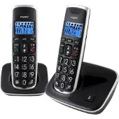 Fysic FX-6020 - Senioren DECT Telefon mit großen Tasten - 2 Mobilteile - Schwarz