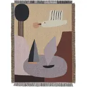 Ferm Living Bird Tapestry Blanket Multi - , Multicolor, Stoff / Textil