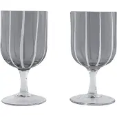 OYOY Living L300547, Universelles Weinglas, Tulpenglas, Glas, Grau, 350 ml, 15 cm