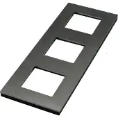 Niko 150-76700 3 fach Rahmen, 71 mm Mittenabstand, Niko Pure stainless steel on anthr 15076700