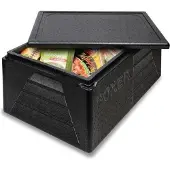 HorecaTraders Thermobox Boxer Gastronorm 1/1 Schwarz 42Ltr