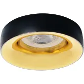 Kanlux S.A. LED GU10 Strahler Einbaurahmen Schwarz Gold rund - für 1 LED Spot