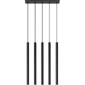 Sollux Hängeleuchte PASTELO 5 schwarz 5xG9 8W Stahl 90x5x45cm