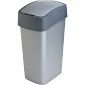 Curver Mülleimer FLIP BIN 45L silber/grau