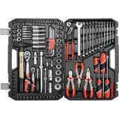 YATO YT-38901, Schwarz, Rot, 490 mm, 345 mm, 100 mm, 122 Werkzeug