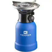 Kemper Gasherd mit Windschutz und Piezozündung 1200 Watt Blau