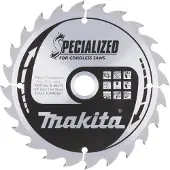 Makita Kreissägeblatt 165x20x24z, professionelles Werkzeug für Zimmerei und Baugewerbe, verstärkte Ausführung, schnelle und präzise Schnitte, 24 Zähne, hohe Festigkeit, metallische Farbe.