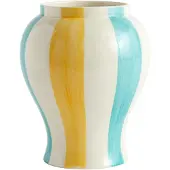 HAY - Sobremesa Stripe Vase L - Green/Yellow (541544)
