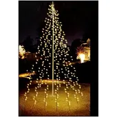 ECD-Germany Weihnachtsbeleuchtung mit 360 LED-Lichtern für Baum oder Fahnenmast