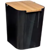 5 Five Natureo Mülleimer 5 l, schwarz, aus Polypropylen (PP)