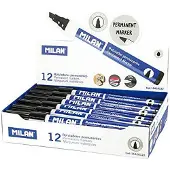 Milan Dauermarker 12 Stück Schwarz PVC