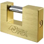 Ferrestock Fskcan190 Rechteckiges Vorhängeschloss 90 Mm Golden Golden One Size
