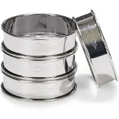 Patisse Tortenringe 8 cm Edelstahl Silber 4 Stück