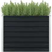 vidaXL Hochbeet Anthrazit 100 x 100 x 77 cm Verzinkter Stahl