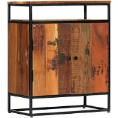 vidaXL Beistellschrank 60x35x76 cm Massives Altholz und Stahl