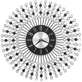 vidaXL Wanduhr Metall 43 cm Schwarz