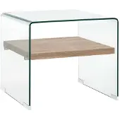 vidaXL Couchtisch Transparent 50×50×45 cm Hartglas