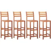 vidaXL Barhocker 4 Stk. Massivholz Akazie