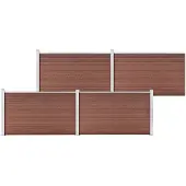 vidaXL Gartenzaun WPC 699x106 cm Braun