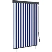 vidaXL Außenrollo 120 x 250 cm Blau und Weiß
