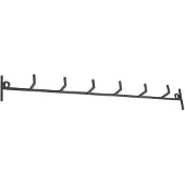 Loft42 | Garderobe Shane 6-Haken Schwarz Metall 10x10x80 cm | NADUVI