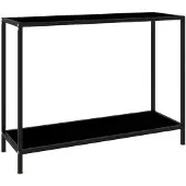 vidaXL - Wandtisch - 100x35x75 - cm - gehärtet - Glas - schwarz