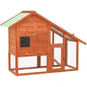 vidaXL Kaninchenstall 140x63x120 cm Tanne Massivholz