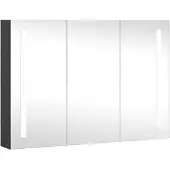 vidaXL LED-Spiegelschrank fürs Bad 89x14x62 cm