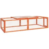 vidaXL Kaninchenstall 183x90x46,5 cm Massivholz Tanne