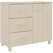 vidaXL Sideboard HAMAR Honigbraun 90x40x80 cm Massivholz Kiefer