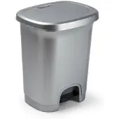 PlasticForte Treteimer - silber - 8 l - 30 cm