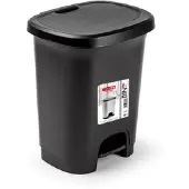 PlasticForte Treteimer - schwarz - 8 l - 30 cm