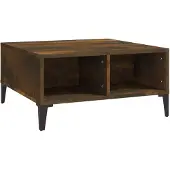 vidaXL Couchtisch Räuchereiche 60x60x30 cm Holzwerkstoff
