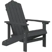 vidaXL Adirondack-Gartenstuhl HDPE Anthrazit