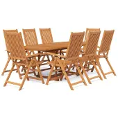 vidaXL 9-tlg. Garten-Essgruppe Massivholz Akazie 160-240 cm