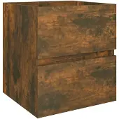 vidaXL Waschbeckenunterschrank Räuchereiche 41x38,5x45cm Holzwerkstoff