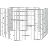 vidaXL Freilaufgehege 6-teilig 54x60 cm Verzinktes Eisen