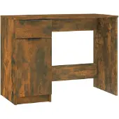 vidaXL Schreibtisch Räuchereiche 100x50x75 cm Holzwerkstoff