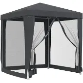 vidaXL Partyzelt mit 4 Mesh-Seitenwänden Anthrazit 2x2 m HDPE