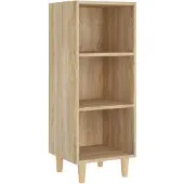 vidaXL Sideboard Sonoma-Eiche 34,5x32,5x90 cm Holzwerkstoff