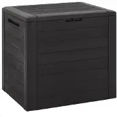 vidaXL Gartentruhe Braun 58,5x46x55 cm Polypropylen