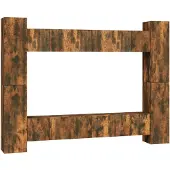 vidaXL 10-tlg. TV-Schrank-Set Räuchereiche Holzwerkstoff