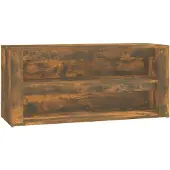 vidaXL Schuhregal Räuchereiche 100x35x45 cm Holzwerkstoff